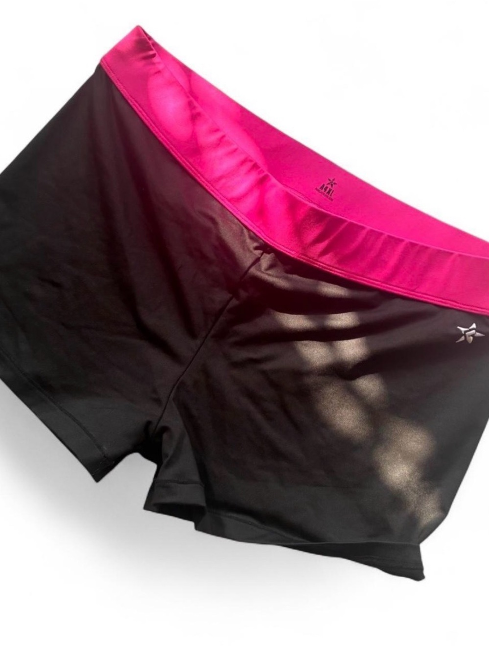 Rebel Athletics Women’s Black Active Shorts with Pink Waistband Size 4XL